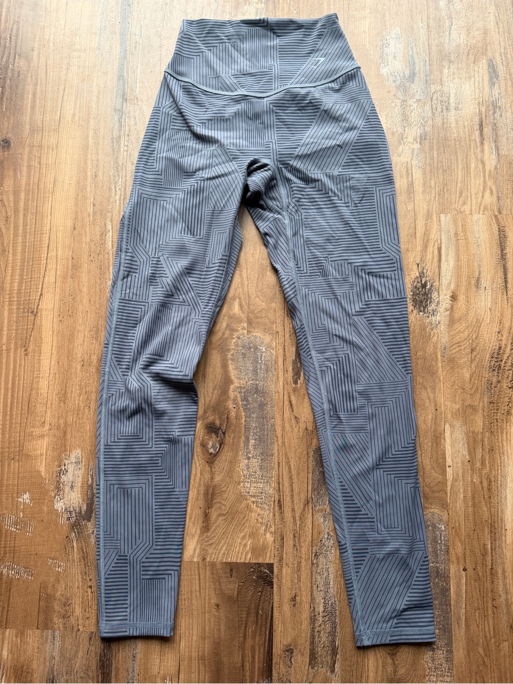 Gym shark XS Active Leggings - Gray Geo Print 0194